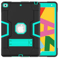 Habicare 9eight5 rugged iPad case in black and mint green with protective design and textured surface.