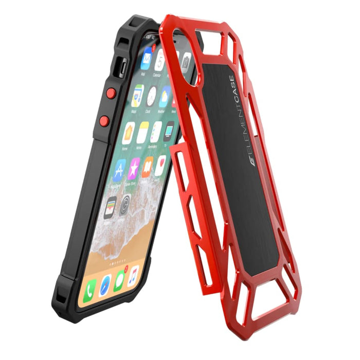 Red Rugged Case for iPhone 7 and 8 by 9eight5, showing durable protective design with textured grip on a white background.