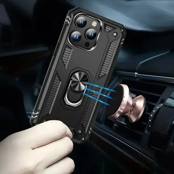 Habicare 9eight5 rugged iPhone case for iPhone 13 to 15 series in multiple colors, featuring durable protective design.