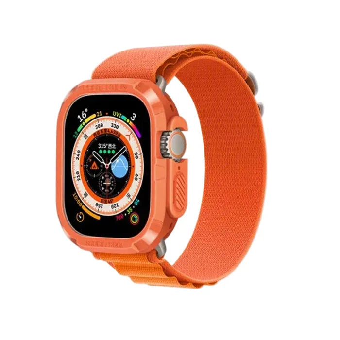 Habicare Rugged Watch Case for Apple Watch Series 10 42mm, TWS protective case with textured black design.