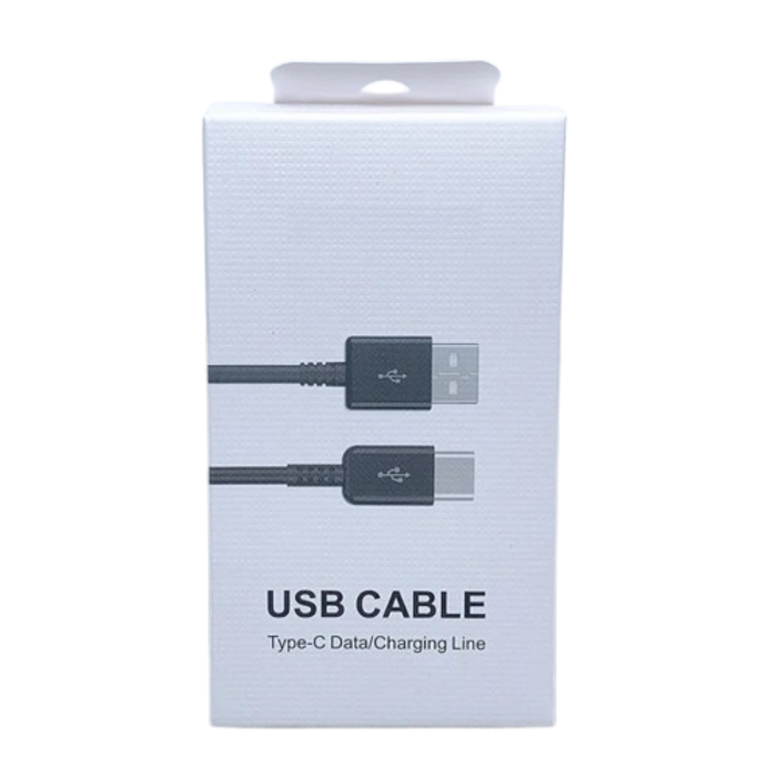 Samsung 1m USB-A to USB-C cable from 9eight5, showing the black cable with USB-A and USB-C connectors on each end.