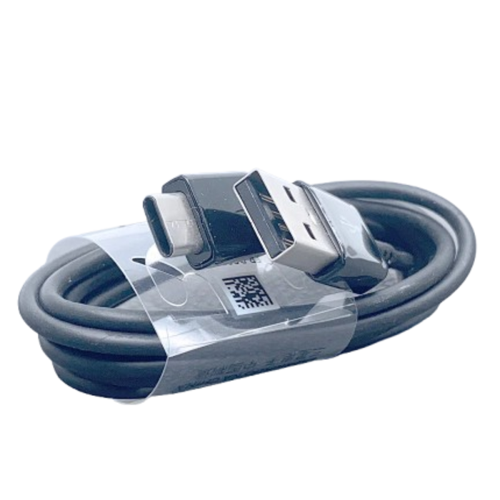 Samsung 1m USB-A to USB-C cable from 9eight5, showing the black cable with USB connectors on both ends.