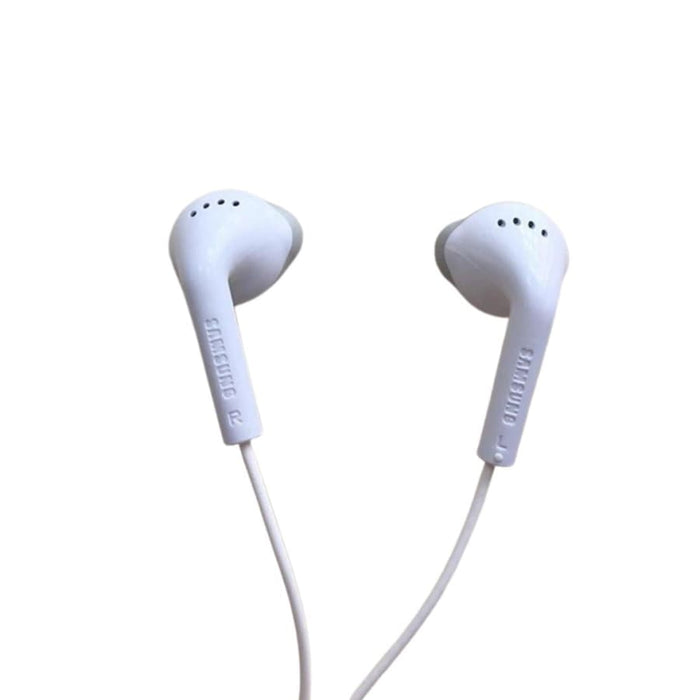 Samsung earphones by 9eight5 with in-ear design and wired connection, shown on a white background.