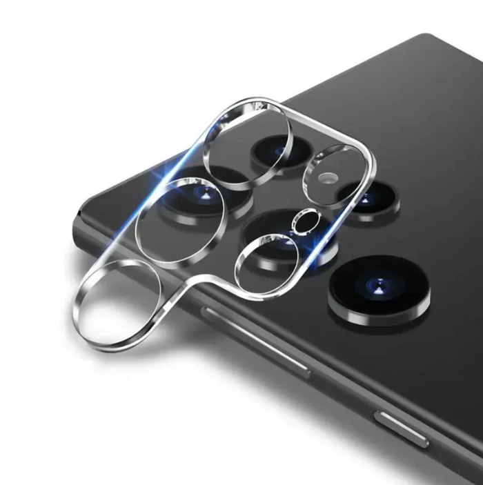 Samsung Galaxy S23 Ultra glass camera lens shield protector, clear mobile phone screen protector from TechPlus.
