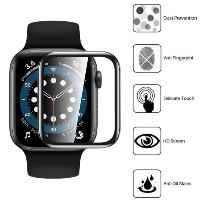 Two tempered glass screen protectors for Apple Watch Series 9 (45mm), designed to fit and protect the watch screen.
