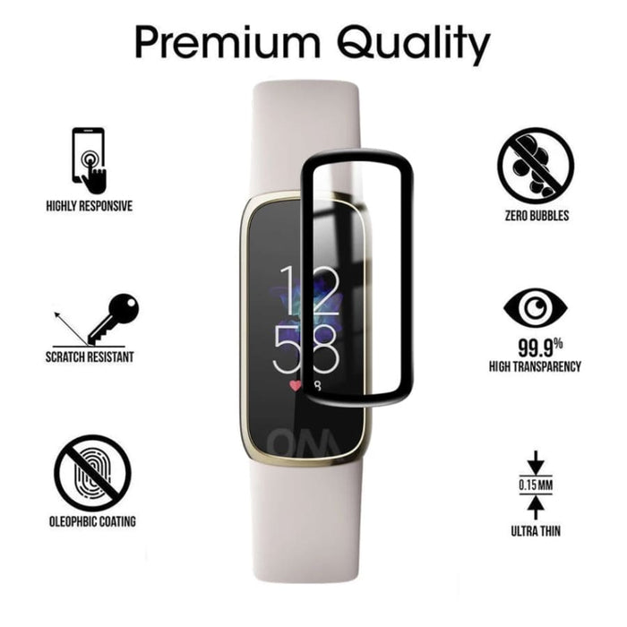 Fitbit Inspire screen protector for smartwatch, clear protective film designed for Fitbit Inspire device.