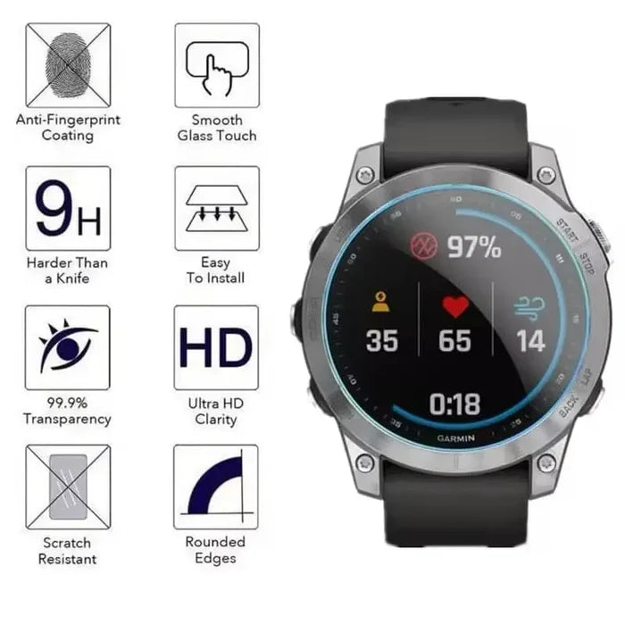 Pack of five Habicare screen protectors for Garmin epix Pro Gen 2 47mm smartwatch, durable and scratch-resistant.