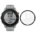Garmin Forerunner 255 watch screen protector by That Watch Shop, clear protective film covering the watch display.