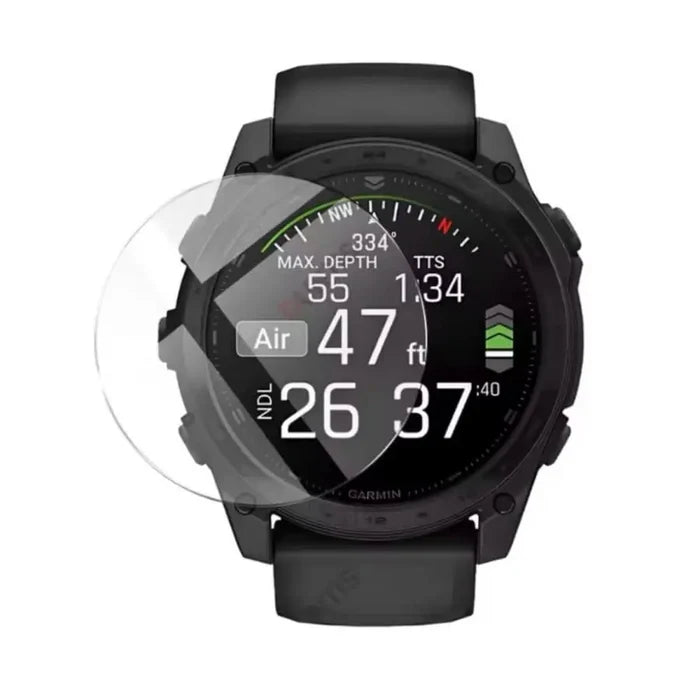 Set of five Habicare Garmin Tactix 8 51mm watch screen protectors, clear and durable for smartwatch display protection.