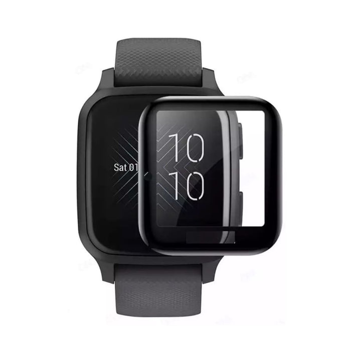 Garmin Venu Sq Series watch screen protector by That Watch Shop, clear protective film covering the watch face.
