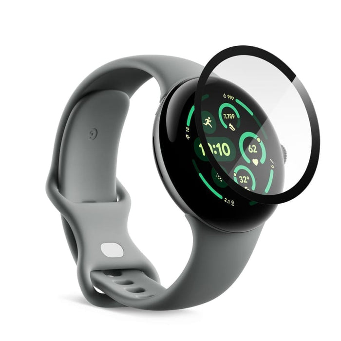 Google Pixel Watch 3 41mm screen protector case, pack of 2, designed to shield the watch screen from scratches and impacts.