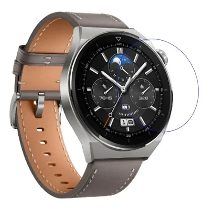 Pack of five Habicare screen protectors for Huawei GT3 Pro 43mm smartwatch, providing durable protection for the watch display.