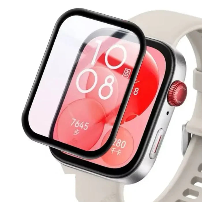 Set of five Habicare screen protectors for Huawei Watch Fit 3, designed to safeguard the watch display.