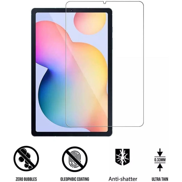 Two 9eight5 screen protectors for Samsung Galaxy Tab S6 Lite 10.4-inch (2020) shown in image, designed to protect tablet screens.