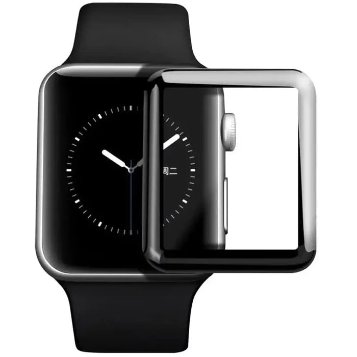 Set of five Habicare Apple Watch Series 3 38mm screen protectors, designed to safeguard watch displays from scratches and damage.