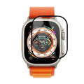 Two Apple Watch Ultra screen protectors by That Watch Shop, designed for smartwatch screen protection with orange band visible.