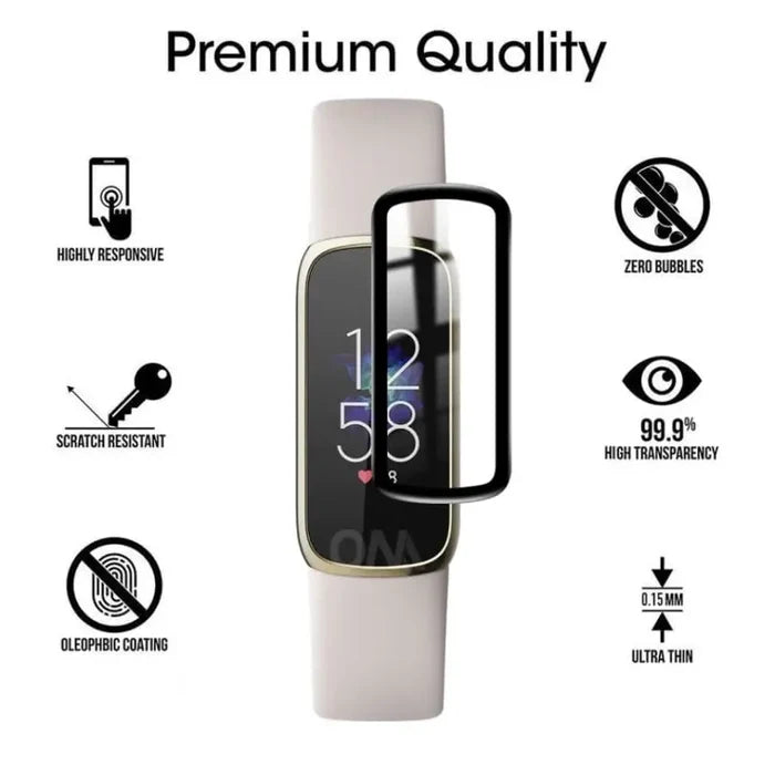 Set of five Habicare Fitbit Inspire screen protectors, clear watch protectors to shield your Fitbit from scratches and damage.
