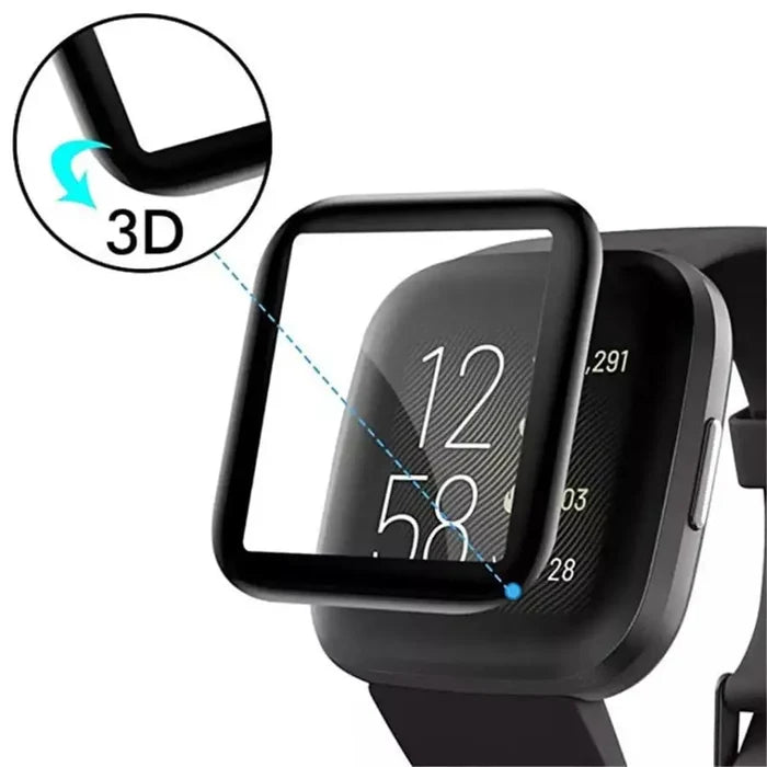 Habicare Fitbit Versa 2 screen protectors in a pack of five, clear watch screen protectors for durable protection.