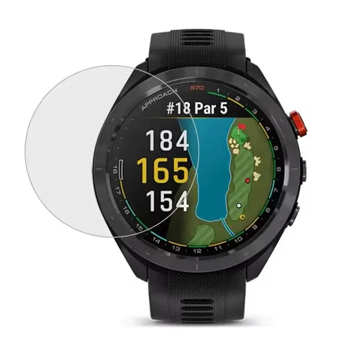 Pack of five Habicare Garmin Approach S62 watch screen protectors, clear protective covers for durable screen safety.