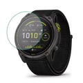 Set of five Habicare Garmin Enduro 3 watch screen protectors displaying clear, durable protection for smartwatch screens.