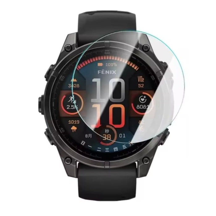 Pair of Garmin Fenix 8 43mm series screen protectors for smartwatch, providing durable protection for your device.