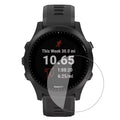 Pair of Garmin Forerunner 245 series watch screen protectors by That Watch Shop, transparent protectors for smartwatch screens.