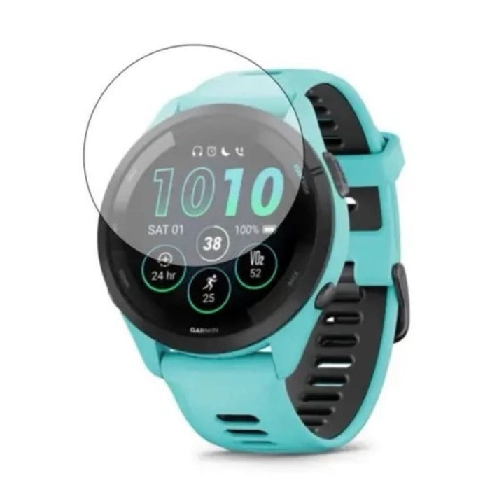 Clear Garmin Forerunner 265 watch screen protectors, 46mm size, pack of 2, designed for durable screen protection.