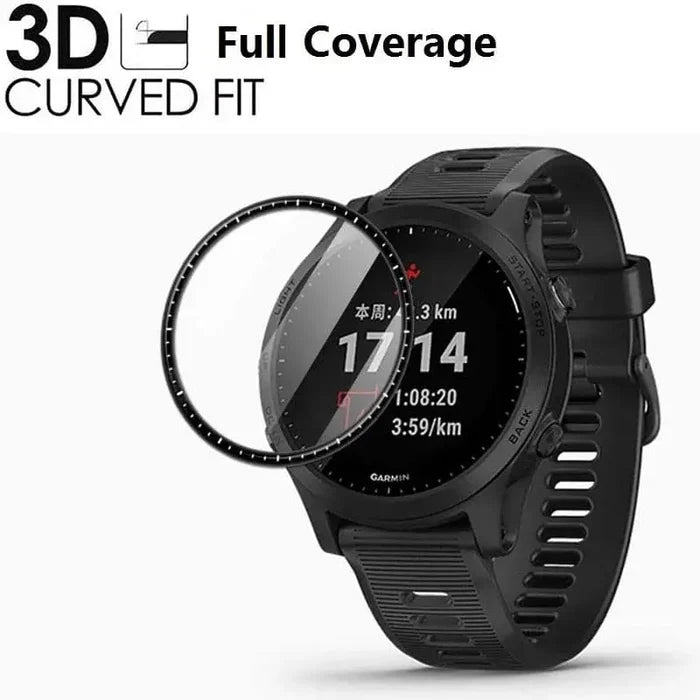 Habicare Garmin Forerunner 945 LTE screen protectors, pack of 5, transparent watch screen covers for protection and clarity.