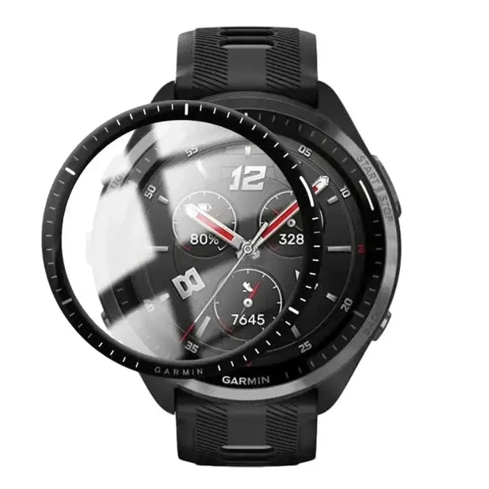 Pack of five Habicare Garmin Forerunner 965 watch screen protectors, clear and durable protectors for smartwatch screens.