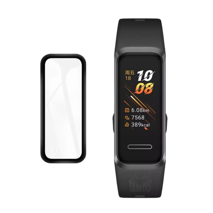Two Huawei Band 4 screen protectors from That Watch Shop, designed to shield the watch display from scratches and damage.