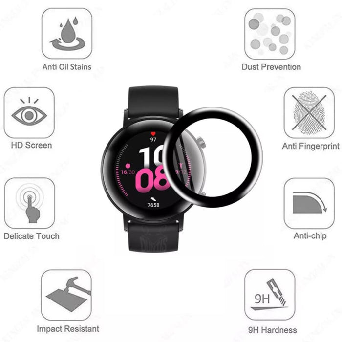 Pack of two Huawei GT 2 42mm watch screen protectors from That Watch Shop, clear and durable protector for smartwatch screen.