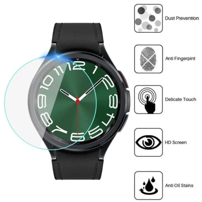 Two Samsung Galaxy Watch 6 Classic 47mm screen protectors from That Watch Shop, designed for smartwatch screen protection.