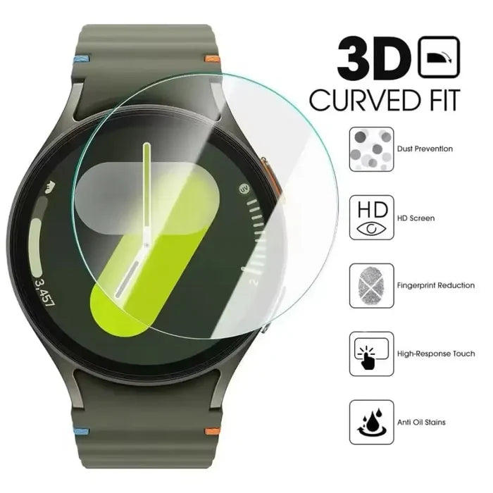 Pack of five Habicare screen protectors for Samsung Galaxy Watch 7 40mm, durable protective covers for smartwatch screens.