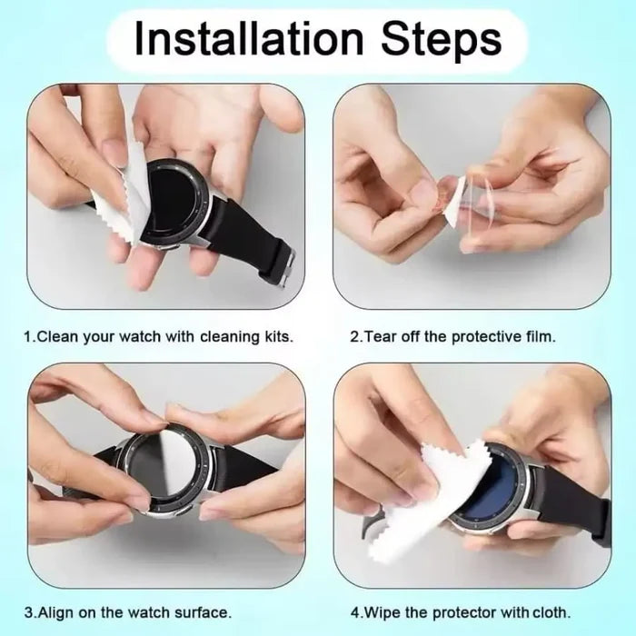 Habicare Samsung Galaxy Watch Ultra 47mm screen protectors, pack of 5, clear protective film for watch screens.