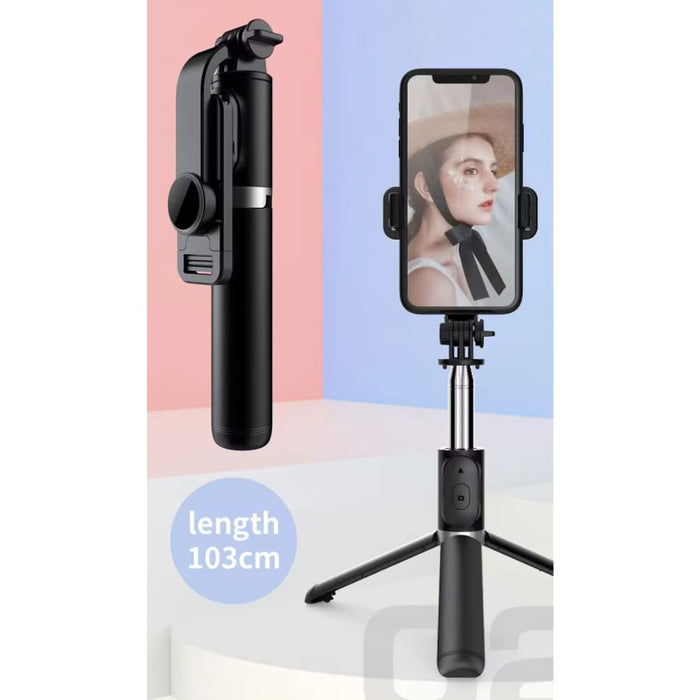 9eight5 Selfie Stick and Tripod Stand Q02, portable electronics accessory with extendable stick and adjustable tripod for smartphones