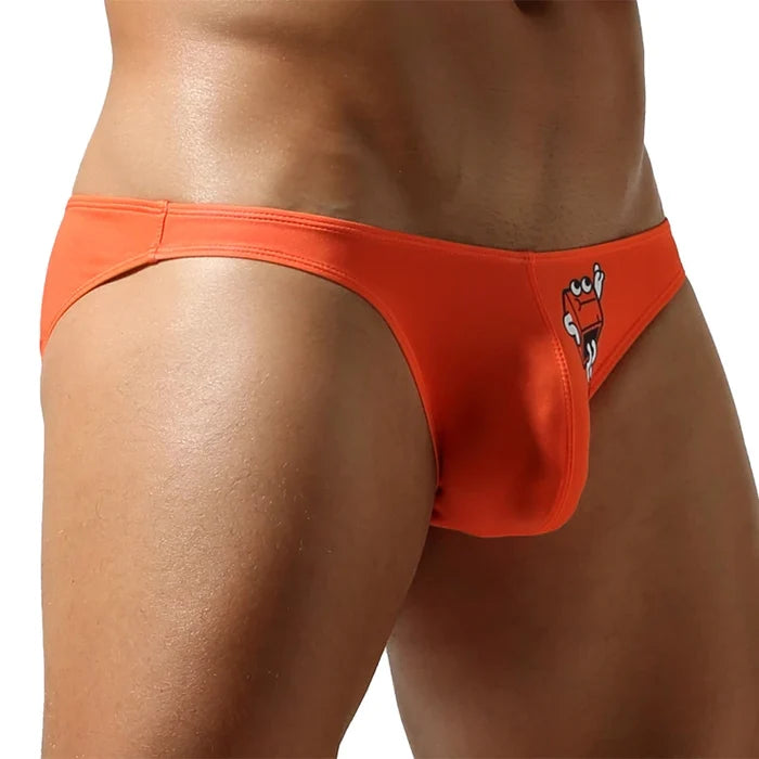 Men's Cartoon Briefs from SEOBEAN with low-rise fit and stretch fabric, featuring colorful cartoon patterns for comfortable everyday wear.