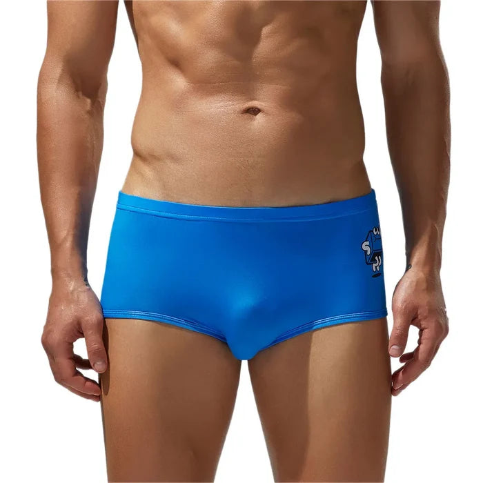 Men's low waist ice silk boxer briefs by ShopHub NZ, featuring smooth fabric and comfortable fit.