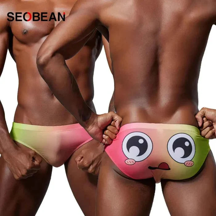 Men's trendy triangle briefs by ShopHub NZ featuring a stylish design and comfortable fit, shown in a close-up image.
