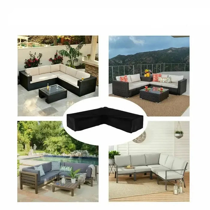 Habicare Shape Waterproof Rattan Sofa Cover in various sizes, protects outdoor rattan furniture from weather damage
