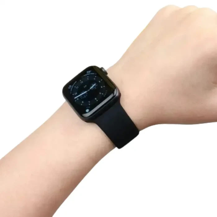 Habicare silicone band for Apple Watch Series 38mm-42mm, available in 45 colors, stylish and comfortable TWS smartwatch accessory.