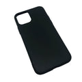 Black silicone case for iPhone 11 Pro by 9eight5, showing the sleek protective cover with precise cutouts for buttons and camera.