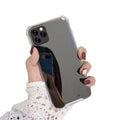 Black mirror silicone case for iPhone 11 Pro Max by 9eight5, showing a sleek, reflective protective cover for smartphone.