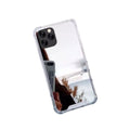 Silver mirror silicone case for iPhone 11 Pro by 9eight5, showing a sleek, reflective protective cover on the phone.