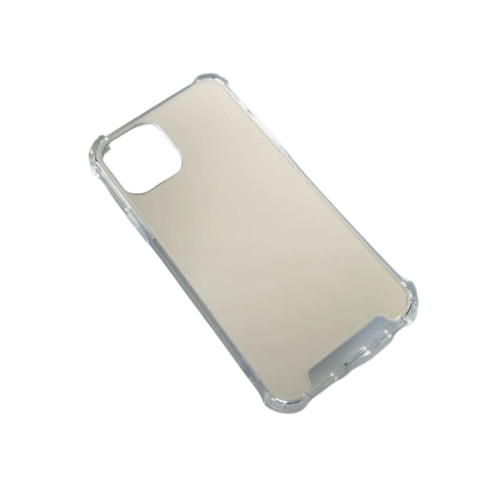 Silver mirror silicone case for iPhone 11 Pro by 9eight5, featuring a sleek and reflective protective cover.