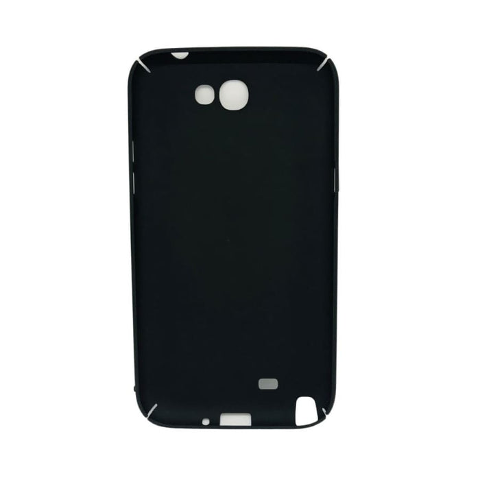 Black silicone phone case for Samsung Galaxy Note 2 by 9eight5, showing a snug fit and smooth texture.