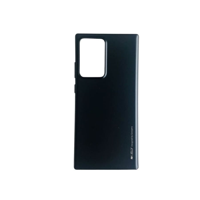 Black silicone case for Samsung Galaxy Note 20 Ultra by 9eight5, showing the flexible, protective phone cover with textured surface.