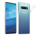 Clear silicone case for Samsung Galaxy S10 by 9eight5, featuring slim protective design and precise cutouts.
