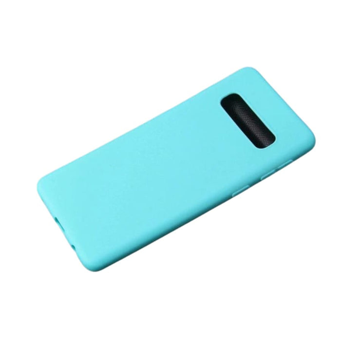 Silicone phone case for Samsung Galaxy S10 Plus by 9eight5, showing a smooth, flexible protective cover with precise cutouts.