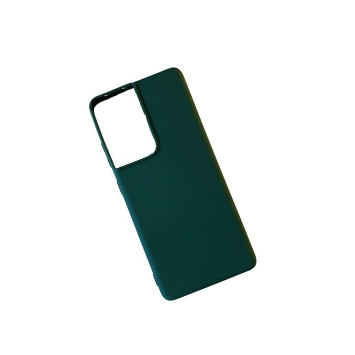 Silicone phone case for Samsung Galaxy S21 Ultra by 9eight5, black protective cover with textured grip.