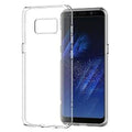 Clear silicone phone case for Samsung Galaxy S9 Plus by 9eight5, showcasing slim, flexible, protective design on a white background.